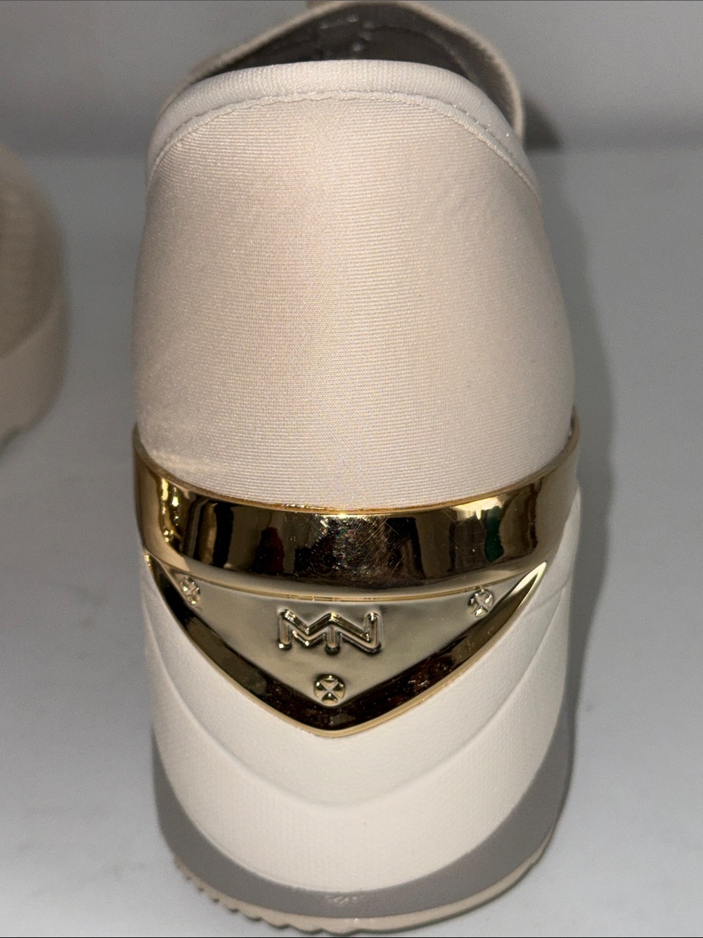 Skechers Cream Slip-On Knit Sneakers - Picture 8 of 11